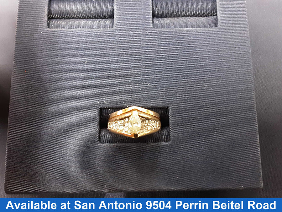 Ring - Wedding Set - Yellow Gold 14k (.585) 3.4 grams Size 7