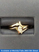Ring - Wedding Set - Yellow Gold 14k (.585) 3 grams Size 20