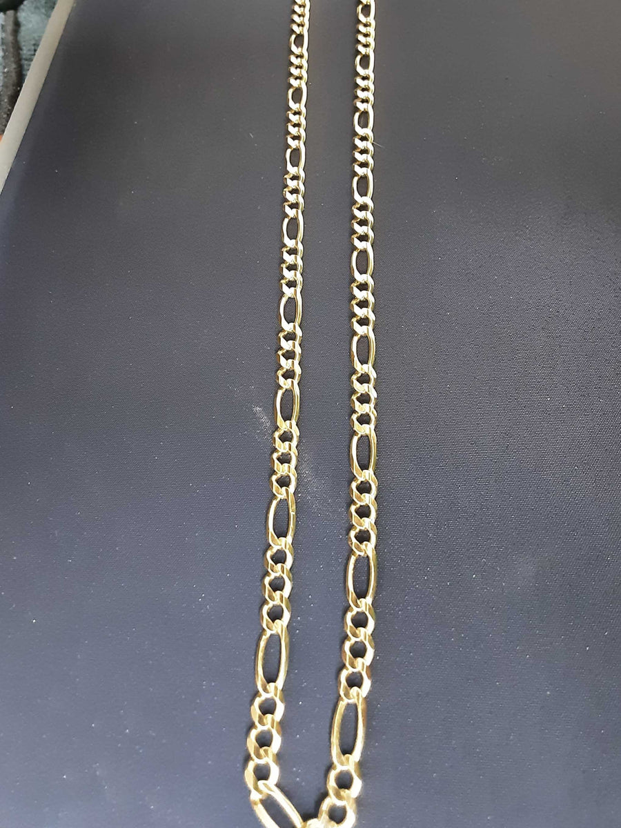 Figaro Chain - Yellow Gold 14k (.585) 19 grams 21 inch