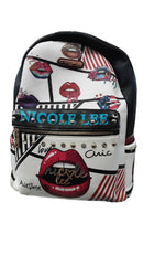 Nicole Lee Kisses White Backpack / Briefcase / Bag