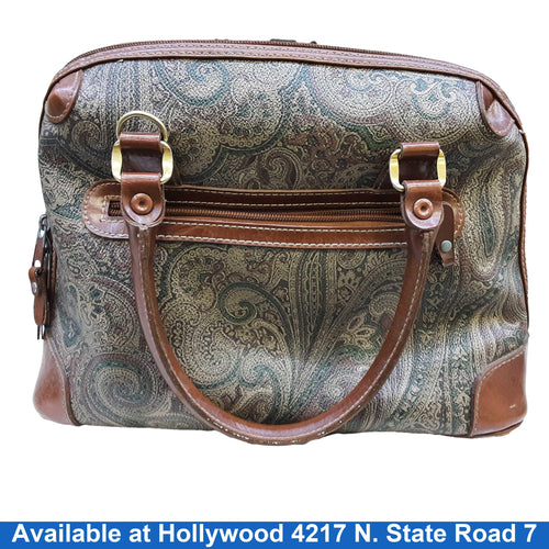 Carryland Paisley Pattern Brown Purse / Handbag