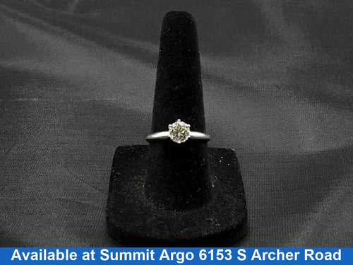 Women's Ring - Solitaire - White Gold 14k (.585) 2.2 grams Size 6