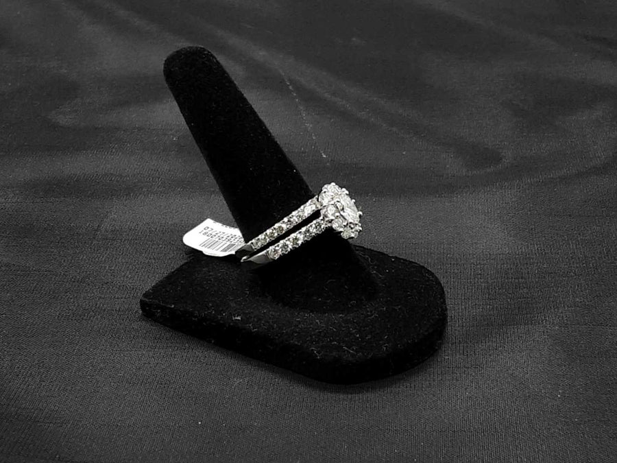 Ring - Engagement Set - White Gold 18k (.750) 10 grams Size 7