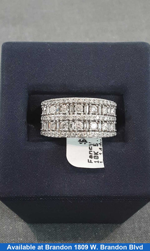 Ring - Wedding Band - White Gold 10k (.417) 5.2 grams Size 7.5