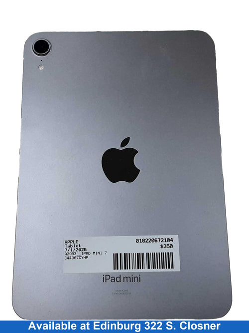 Apple A2993__ipad Mini 7th Gen Gray Tablet