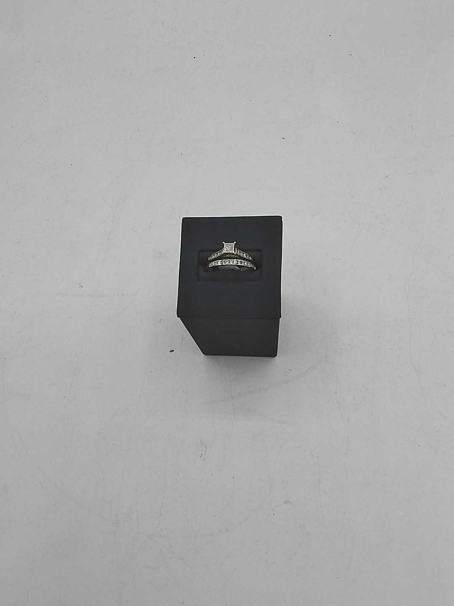 Ring - Engagement Set - White Gold 10k (.417) 3 grams Size 20