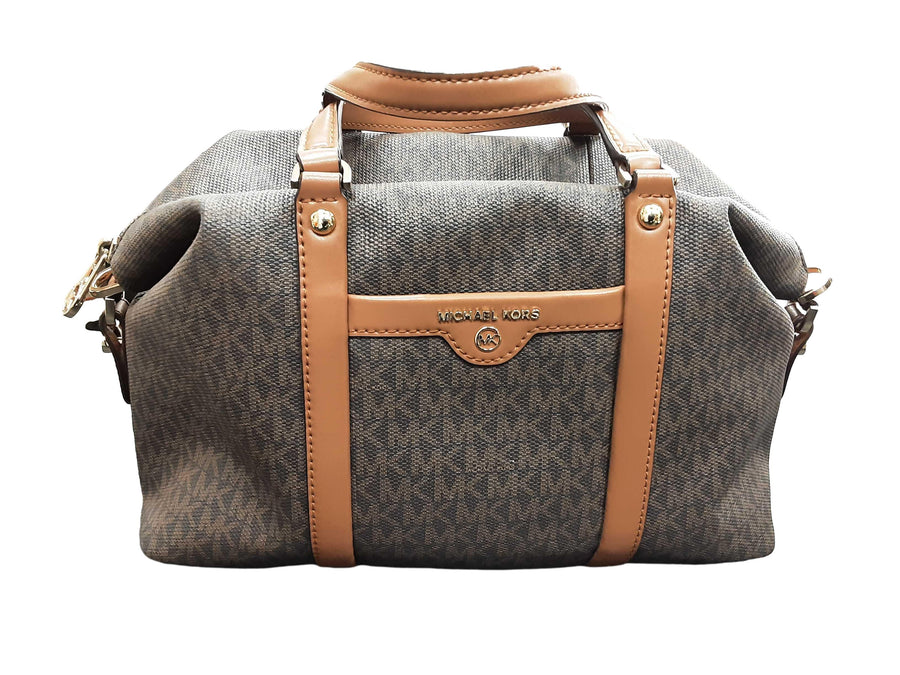 Michael Kors Beck Medium Logo Satchel Brown Purse / Handbag