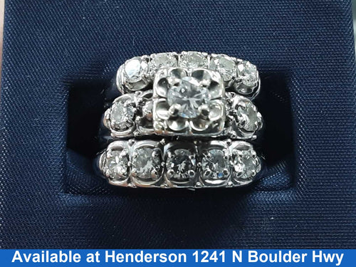 Women's Ring - White Gold 14k (.585) 9.1 grams Size 20