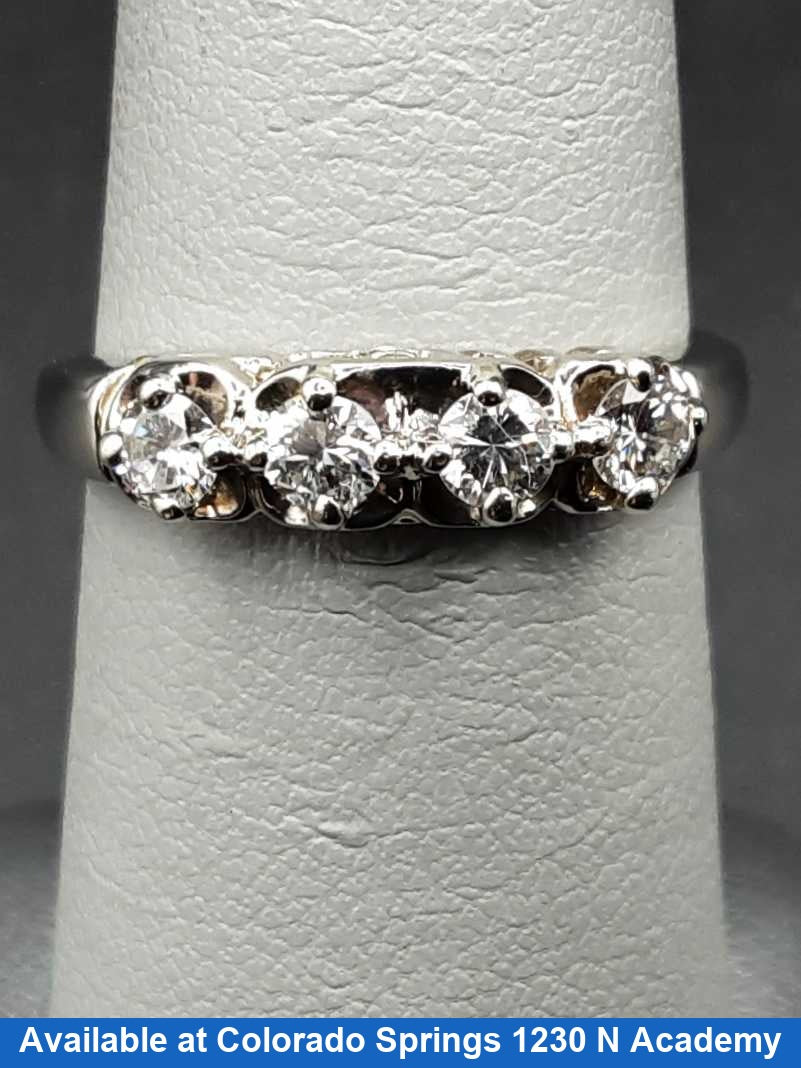 Women's Ring - Anniversary - White Gold 14k (.585) 2.5 grams Size 7