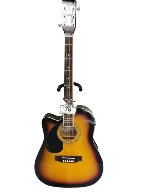 R.w. Jameson Sunburst Brown Acoustic / Electric Classic Guitar