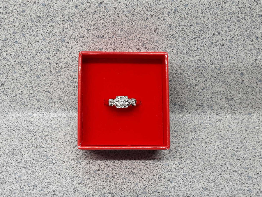 Ring - Engagement Set - Yellow Gold 14k (.585) 3.1 grams Size 5.5
