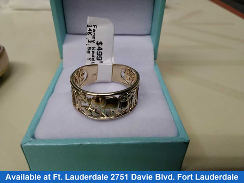 Ring - Wedding Band - Yellow Gold 14k (.585) 3.5 grams Size 10