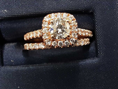 Ring - Engagement Set - Rose Gold 14k (.585) 4.5 grams Size 5