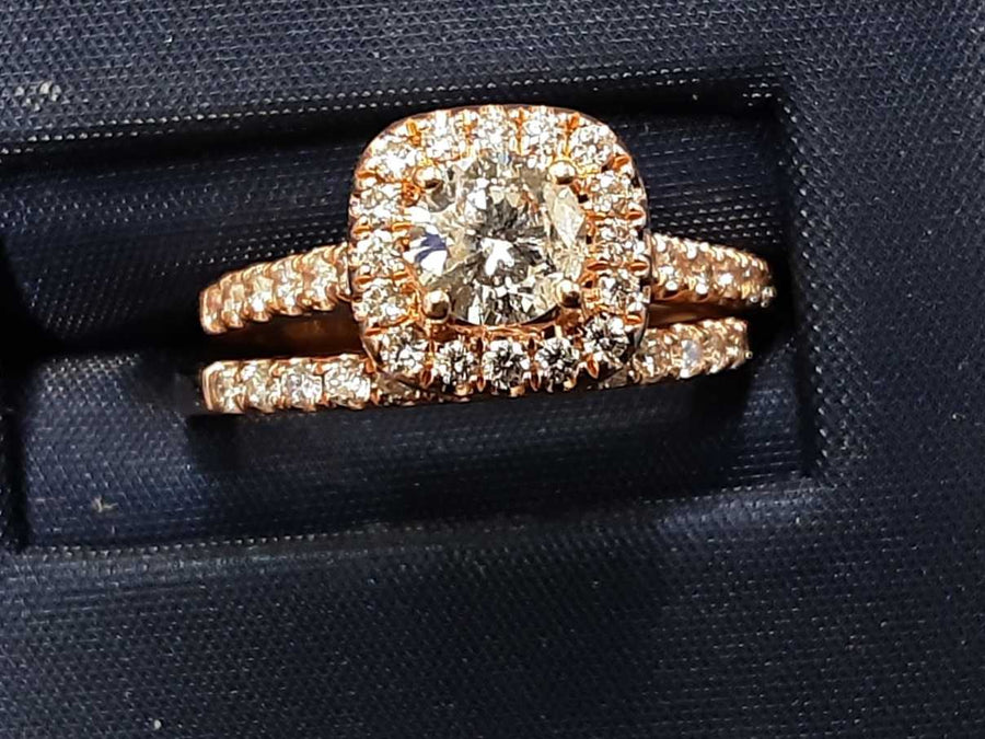Ring - Engagement Set - Rose Gold 14k (.585) 4.5 grams Size 5
