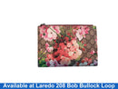 Gucci Gg Supreme Monogram Blooms Zip Pouch Dry Rose Brown Wallet