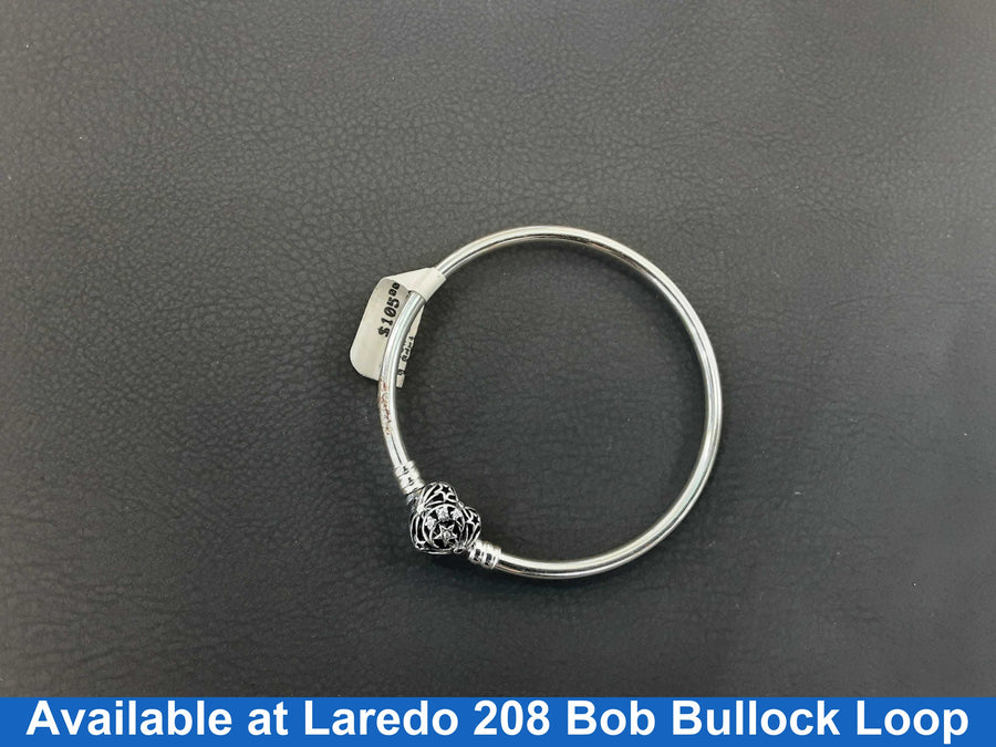Pandora Charm Bangle Bracelet - Silver 9.1 Grams 7 Inch