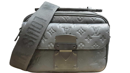 Louis Vuitton Taurillon S Lock Messenger Mono Black Purse / Handbag