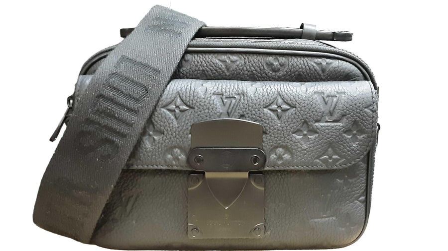 Louis Vuitton Taurillon S Lock Messenger Mono Black Purse / Handbag