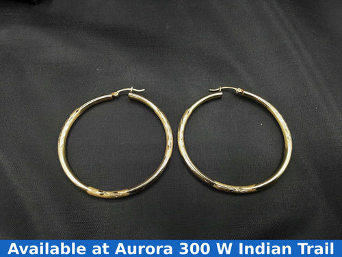 Hoop Earrings - Yellow Gold 14k (.585) 3.8 grams