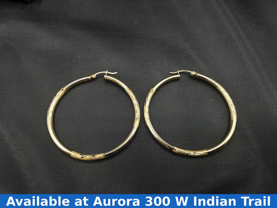 Hoop Earrings - Yellow Gold 14k (.585) 3.8 grams