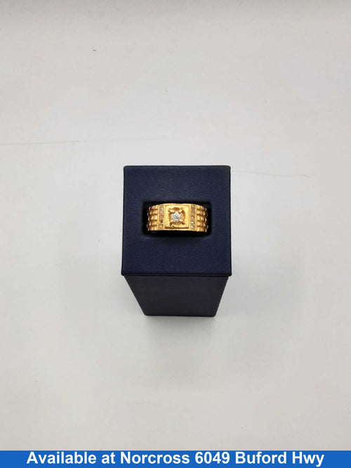 Men's Ring - Yellow Gold 18k (.750) 12.3 grams Size 20