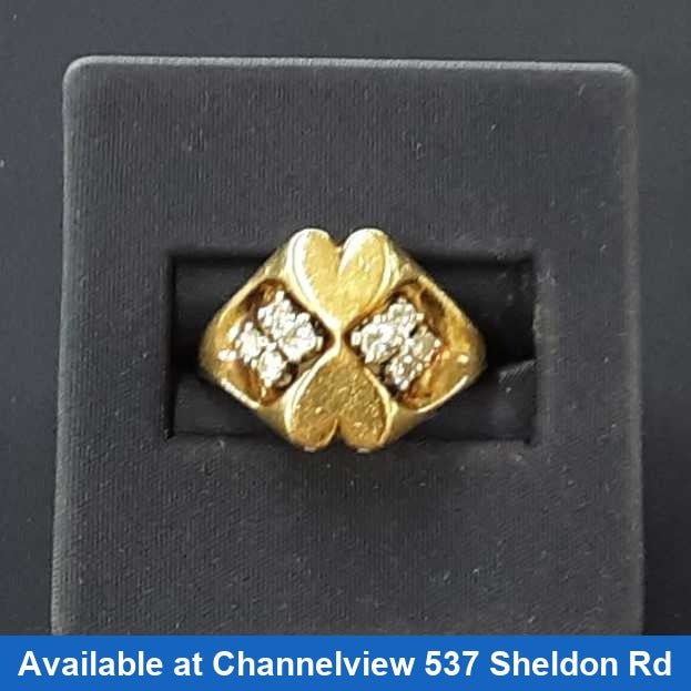 Women's Ring - Yellow Gold 14k (.585) 7.8 grams Size 8.5