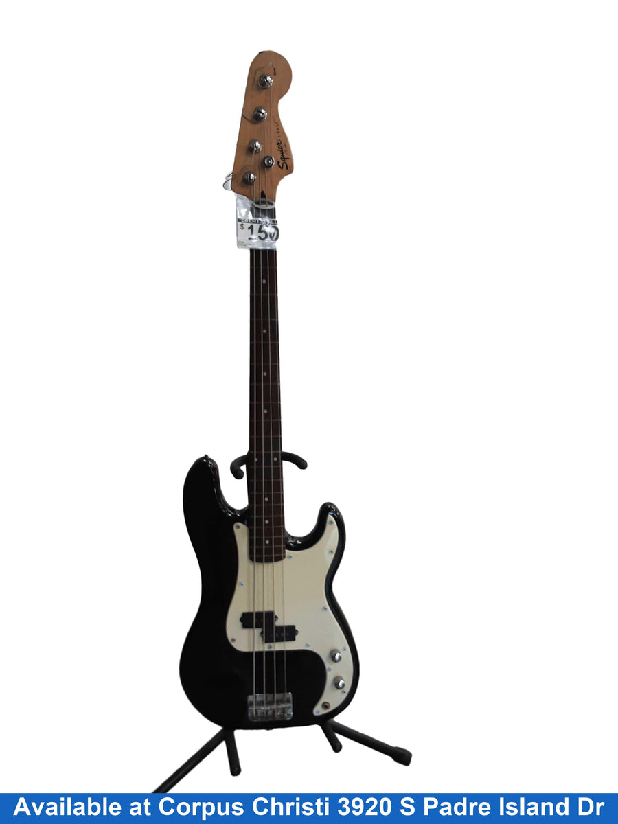 Fender Squier P Base Black Electric Bass Guitar
