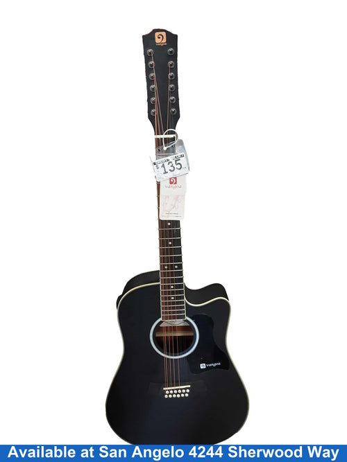 Vangoa Vge12-2 Black Guitar