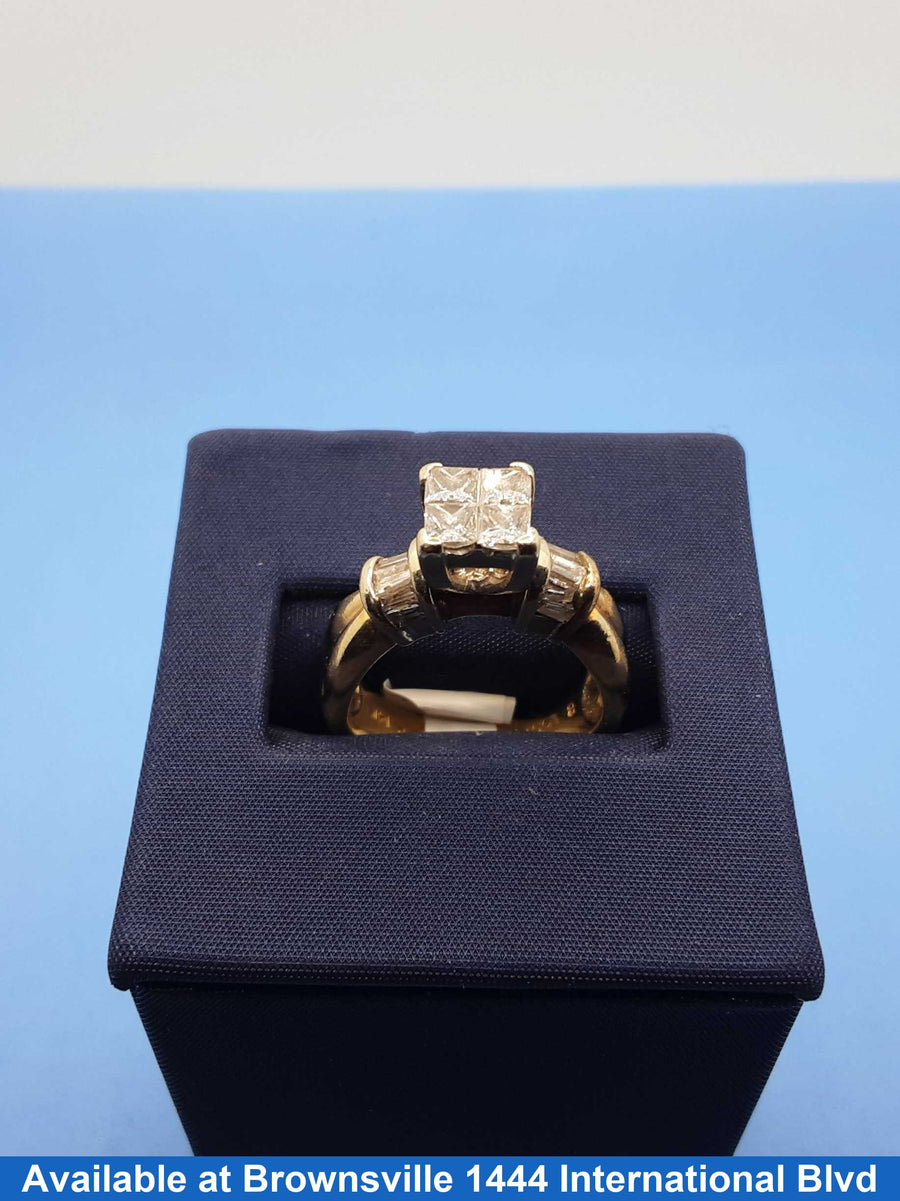 Ring - Engagement Set - Yellow Gold 14k (.585) 7.5 grams Size 7
