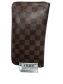 Louis Vuitton Zippy Zip Around De Damier Ebene Brown Wallet