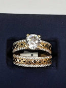 Ring - Wedding Set - Yellow Gold 10k (.417) 4 grams Size 8.5