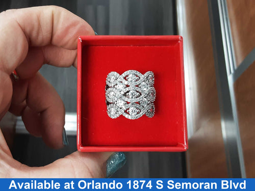 Women's Ring - White Gold 10k (.417) 9 grams Size 7
