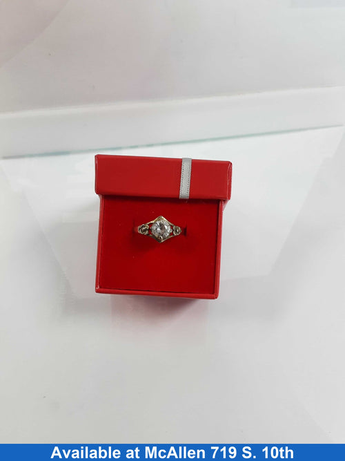 Women's Ring - Solitaire - Yellow Gold 10k (.417) 1.9 grams Size 20