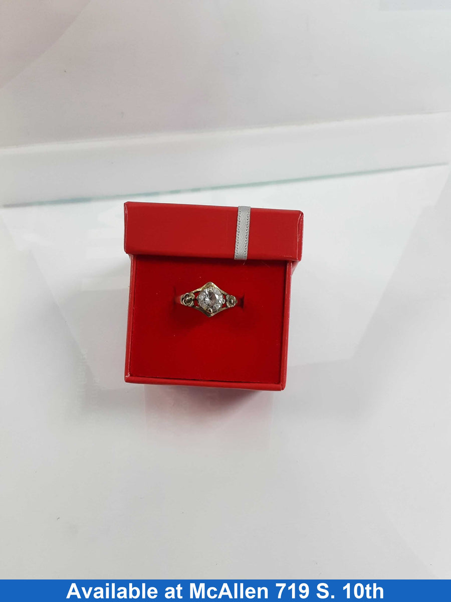Women's Ring - Solitaire - Yellow Gold 10k (.417) 1.9 grams Size 20