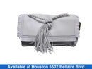 Valentino The Rope White Fringe Leather Clutch Bag White Purse / Handbag