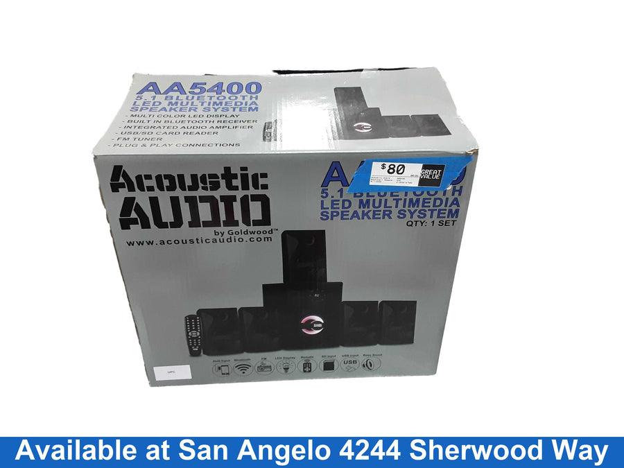Acoustic Audio Aa5400 Black Bookshelf Speaker