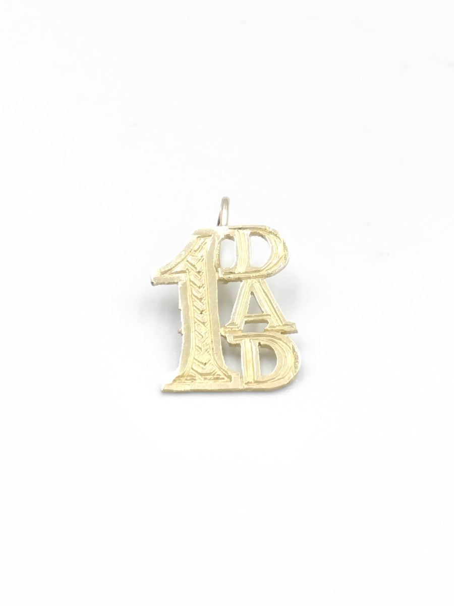 #1 Dad 14k Yellow Gold Pendant (.585) 1 grams