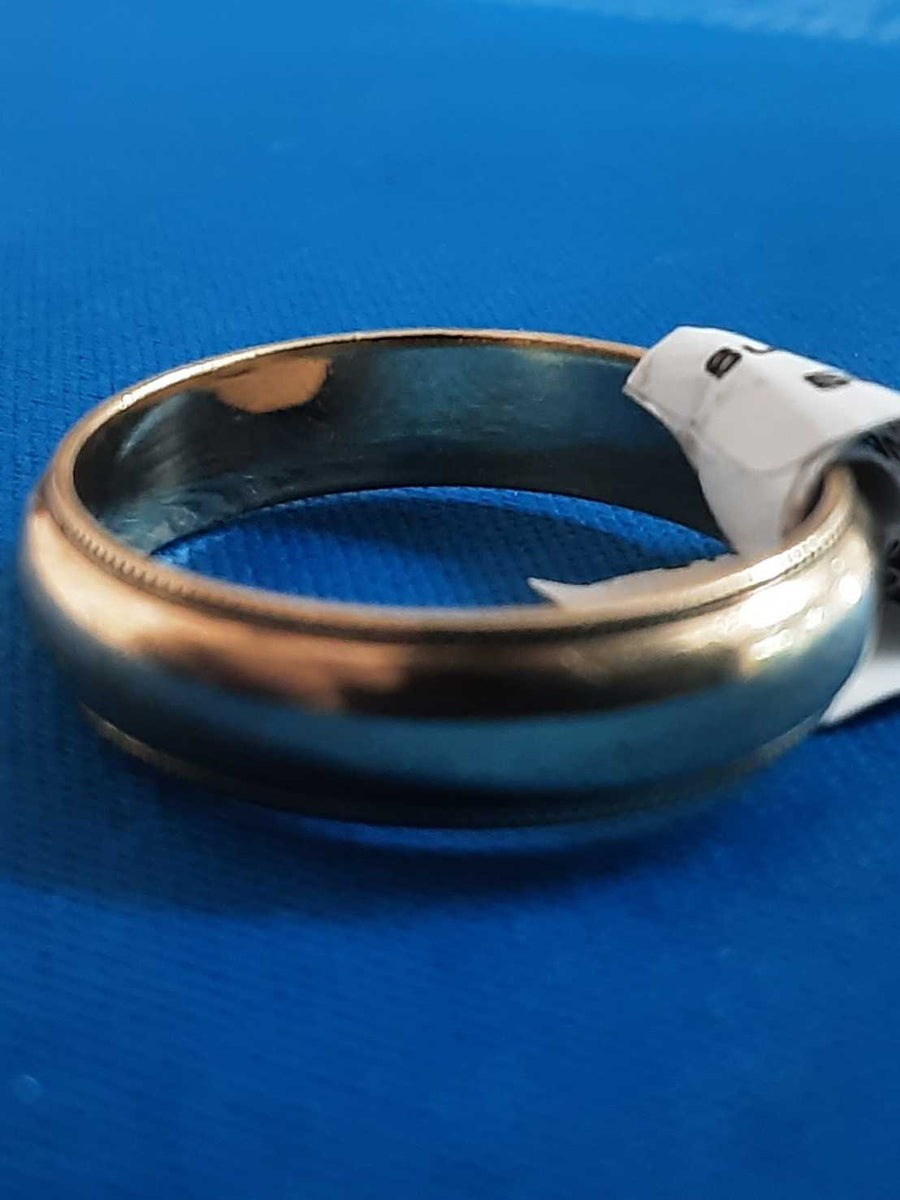 Ring - Wedding Band - Yellow Gold 14k (.585) 4.9 grams Size 9.5