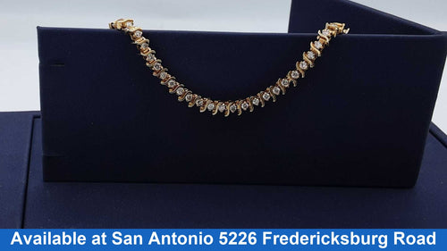 Tennis Bracelet - Yellow Gold 14k (.585) 10.4 grams 7 inch