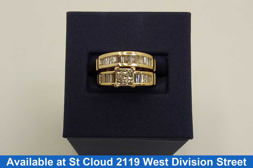 Ring - Engagement Set - Yellow Gold 14k (.585) 3.4 grams Size 4.5