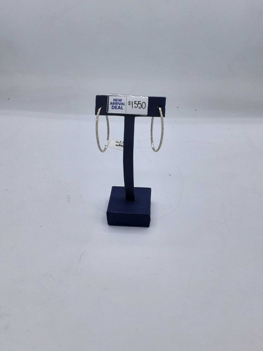 Hoop Earrings - White Gold 18k (.750) 6.9 grams