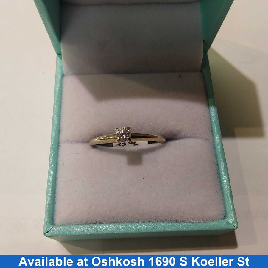 Women's Ring - Solitaire - Yellow Gold 14k (.585) 1.7 grams Size 8