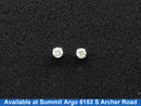 Double Stud Earring - White Gold 14k (.585) 1.3 grams
