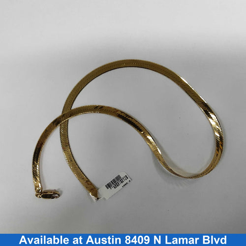 Herringbone Chain - Yellow Gold 18k (.750) 16.3 grams 18 inch