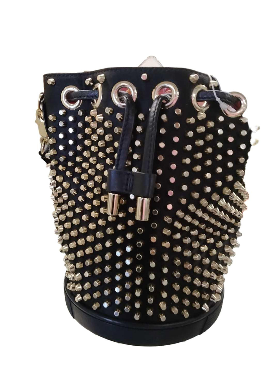 Christian Louboutin Studded Bucket Bag Black Purse / Handbag