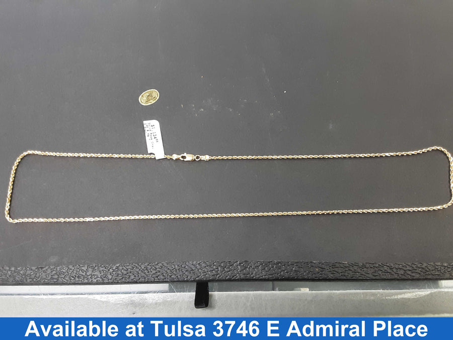 Rope Chain - Yellow Gold 14k (.585) 8.4 grams 22 inch