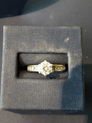 Women's Ring - Solitaire - Silver 3.6 grams Size 8