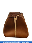 Carolina Herrera Andy Bucket Shoulder Bag Brown Purse / Handbag