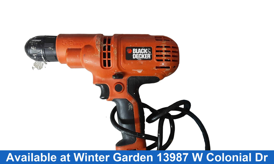Black & Decker Dr260 Orange Corded Standard Drill