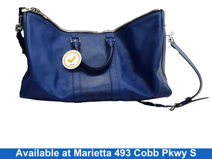 Louis Vuitton Keepall Blue Purse / Handbag